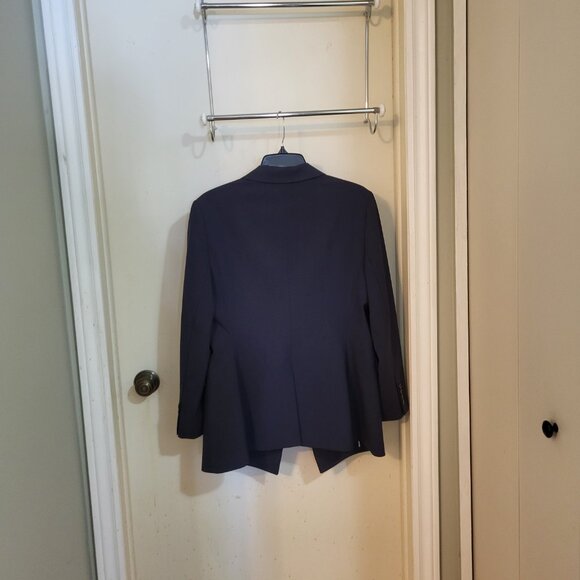 Theory Women's Wool Suit - Blazer & Pants. Navy Blue - Picture 12 of 14